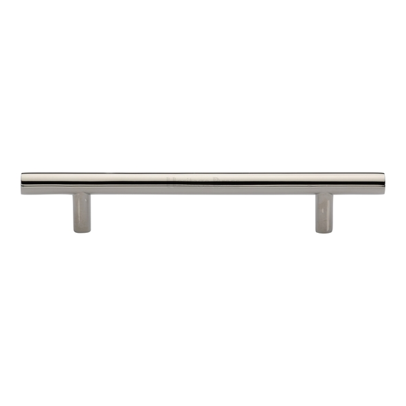 C0361 128-PNF • 128 x 192 x 32mm • Polished Nickel • Heritage Brass Pedestal 11mm Ø Cabinet Pull Handle